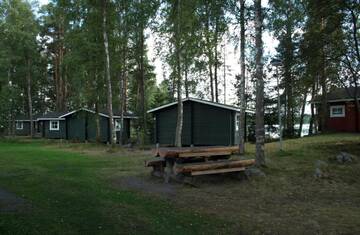 Фото номера Коттедж с общей ванной комнатой Кемпинги Tervakallio Camping г. Састамала 4